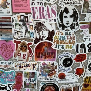 Huge Lot Taylor Swift Sticker Bundle 70 pc Variety Eras Tour Concert Gift 1989
